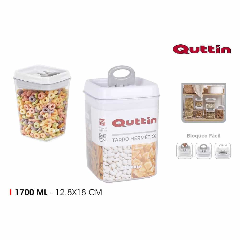 Tarro hermetico ps 1700ml Quttin