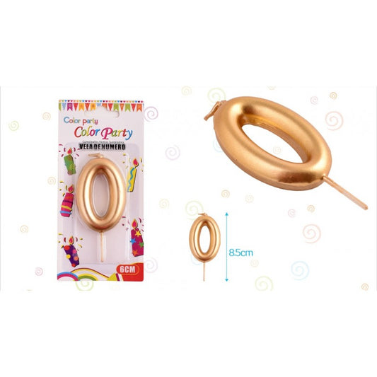 Vela número oro 1-2-3-4-5-6-7-8-9-0-?