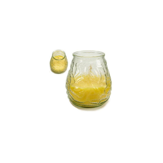 Vela Citronella Relieve Transparente (9x9x10 cm)